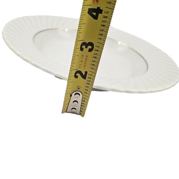Schonwald Germany White Swirl Rimmed 9” Porcelain Salad Soup Bowls – Set of 4 - Picture 8 of 16